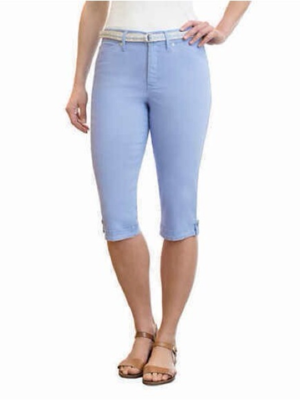 Gloria Vanderbilt Light Blue Capri Bermuda Shorts